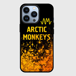 Чехол iPhone 13 Pro Arctic Monkeys - gold gradient: символ сверху