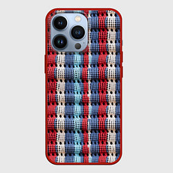 Чехол iPhone 13 Pro Вязаный узор разноцветные вертикальные полосы