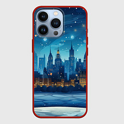 Чехол iPhone 13 Pro Новогодний зимний пейзаж