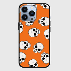 Чехол для iPhone 13 Pro Черепки для хэллоуина, цвет: 3D-черный