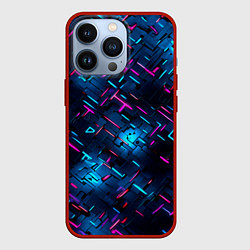 Чехол для iPhone 13 Pro Неоновая сталь cyberpunk, цвет: 3D-красный