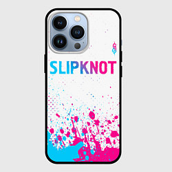 Чехол для iPhone 13 Pro Slipknot neon gradient style посередине, цвет: 3D-черный