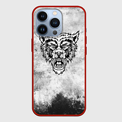 Чехол iPhone 13 Pro Texture - разозленный волк