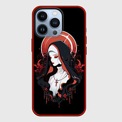 Чехол для iPhone 13 Pro Монашка от нейросети, цвет: 3D-красный
