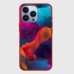 Чехол для iPhone 13 Pro Акварельные краски, цвет: 3D-красный