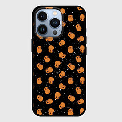 Чехол для iPhone 13 Pro Мини капибары в космосе, цвет: 3D-черный