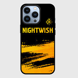 Чехол iPhone 13 Pro Nightwish - gold gradient посередине