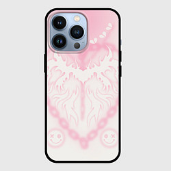 Чехол для iPhone 13 Pro Сердце на цепях, цвет: 3D-черный
