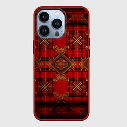 Чехол iPhone 13 Pro Красная шотландская клетка royal stewart