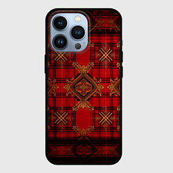 Чехол iPhone 13 Pro Красная шотландская клетка royal stewart