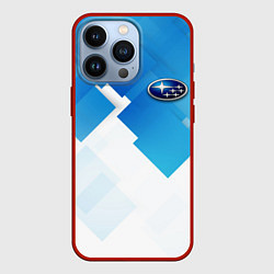 Чехол для iPhone 13 Pro Subaru art, цвет: 3D-красный