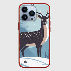 Чехол iPhone 13 Pro Зимняя сказка олень в лесу