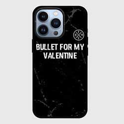 Чехол iPhone 13 Pro Bullet For My Valentine glitch на темном фоне посе