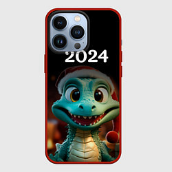 Чехол для iPhone 13 Pro Дракон символ года 2024, цвет: 3D-красный