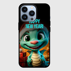 Чехол iPhone 13 Pro Happy new year green dragon