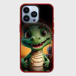 Чехол для iPhone 13 Pro Новогодний 2024 дракон, цвет: 3D-красный