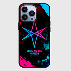 Чехол iPhone 13 Pro Bring Me the Horizon - neon gradient