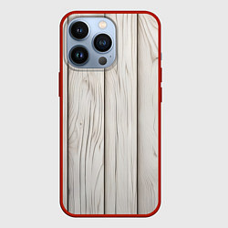 Чехол для iPhone 13 Pro Паттерн светлое дерево - нейросеть, цвет: 3D-красный