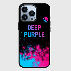 Чехол iPhone 13 Pro Deep Purple - neon gradient посередине