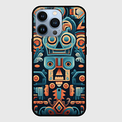 Чехол iPhone 13 Pro Симметричный абстрактный паттерн в ацтекском стиле