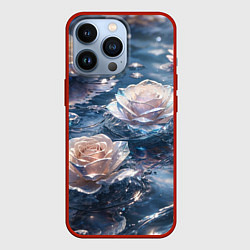 Чехол iPhone 13 Pro Белые розы на воде