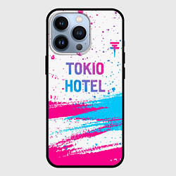 Чехол для iPhone 13 Pro Tokio Hotel neon gradient style посередине, цвет: 3D-черный