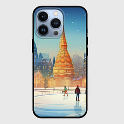 Чехол iPhone 13 Pro Новогодняя елка на площади