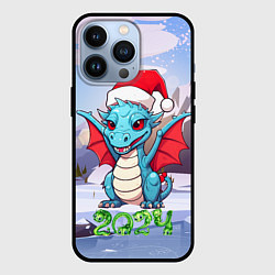 Чехол для iPhone 13 Pro Символ года дракон 2024, цвет: 3D-черный