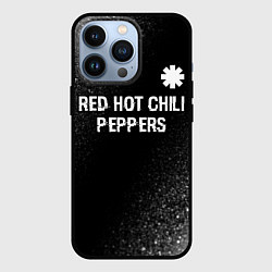 Чехол для iPhone 13 Pro Red Hot Chili Peppers glitch на темном фоне посере, цвет: 3D-черный