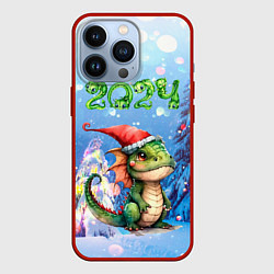 Чехол для iPhone 13 Pro Маленький дракончик новый год, цвет: 3D-красный