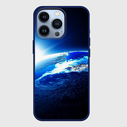 Чехол для iPhone 13 Pro Восход солнца в космосе, цвет: 3D-тёмно-синий