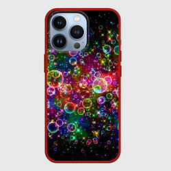 Чехол для iPhone 13 Pro Мыльные пузырики, цвет: 3D-красный