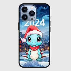 Чехол для iPhone 13 Pro Дракон снежинок, цвет: 3D-черный