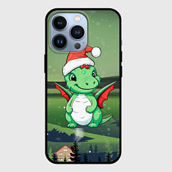 Чехол для iPhone 13 Pro Дракон новогодней ночи, цвет: 3D-черный