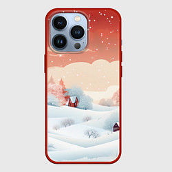 Чехол для iPhone 13 Pro Зимняя сказка на пороге, цвет: 3D-красный