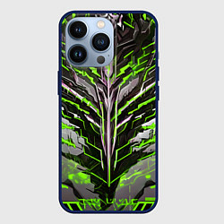 Чехол iPhone 13 Pro Киберпанк доспех зелёный
