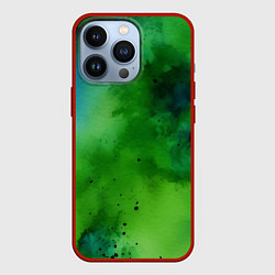 Чехол для iPhone 13 Pro Акварелика, цвет: 3D-красный