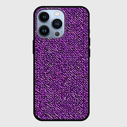 Чехол iPhone 13 Pro Чёрные и фиолетовые мазки