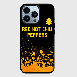 Чехол iPhone 13 Pro Red Hot Chili Peppers - gold gradient посередине