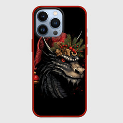 Чехол для iPhone 13 Pro Дракон заколдованного леса, цвет: 3D-красный