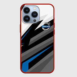 Чехол для iPhone 13 Pro Volvo - blue sport, цвет: 3D-красный