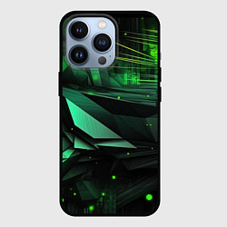 Чехол для iPhone 13 Pro Мир абстрактной зелени, цвет: 3D-черный