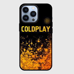 Чехол iPhone 13 Pro Coldplay - gold gradient посередине