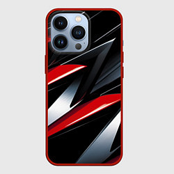 Чехол iPhone 13 Pro Red black abstract