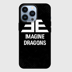 Чехол iPhone 13 Pro Imagine Dragons glitch на темном фоне