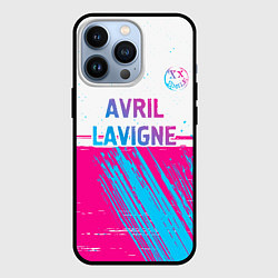 Чехол iPhone 13 Pro Avril Lavigne neon gradient style посередине