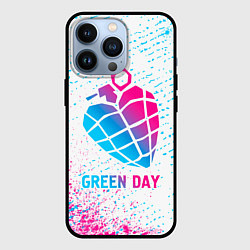 Чехол iPhone 13 Pro Green Day neon gradient style