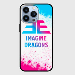 Чехол iPhone 13 Pro Imagine Dragons neon gradient style