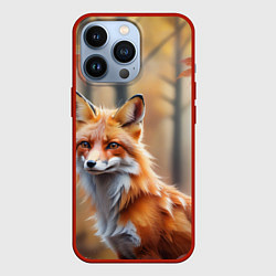 Чехол iPhone 13 Pro Рыжая лисица в осеннем лесу