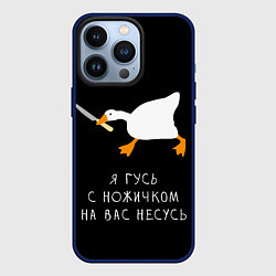 Чехол iPhone 13 Pro Гусь несется на вас